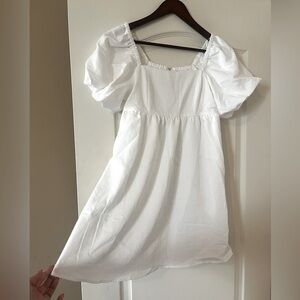 NEW! BP Brand White Rich
Balloon Sleeve Lined Mini Dress
Size Junior's Small
